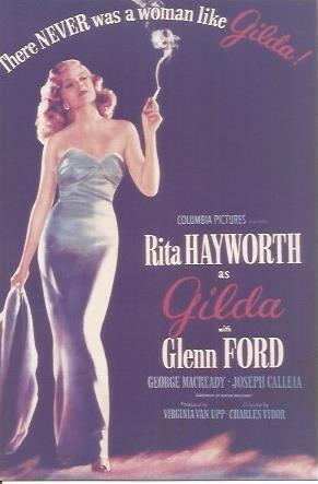 POSTAL A0938: Rita Hayworth en Gilda