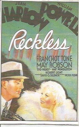 POSTAL A0927: Jean Harlow en Reckless