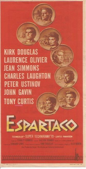 POSTAL A1154: Espartaco. Estreno en Cine Trajano y Cine Deportivo