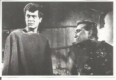 POSTAL A1151: Escena de Espartaco con Kirk Douglas y Tony Curtis
