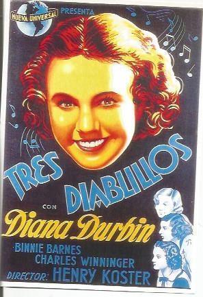 POSTAL A1138: Tres diablillos con Diana Durbin