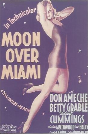 POSTAL A1186: Moon over Miami