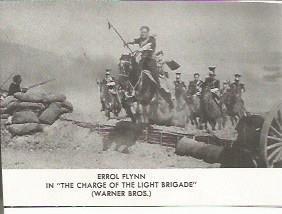 POSTAL A1168: Errol Flynn en The Charge of the Light Brigade