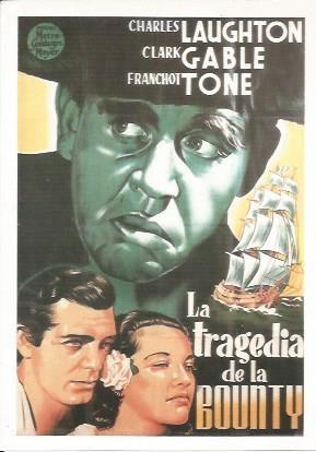 POSTAL A1116: La tragedia de la Bounty, por Clark Gable