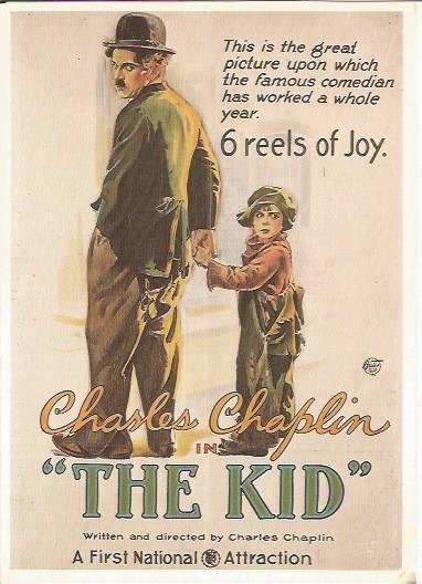 POSTAL A0737: The Kid, de Chaplin