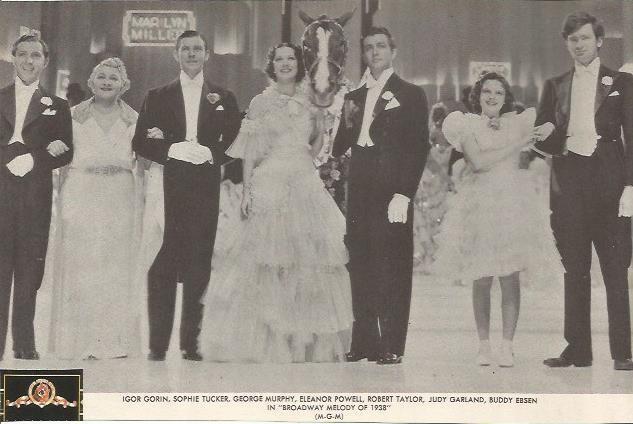 POSTAL A0666: Actores de Broadway Melody of 1938