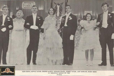 POSTAL A0666: Actores de Broadway Melody of 1938