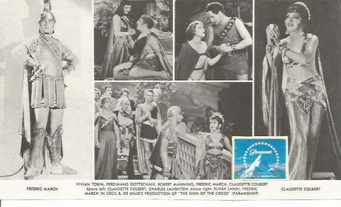 POSTAL A0661: Claudette Colbert y Fredric March