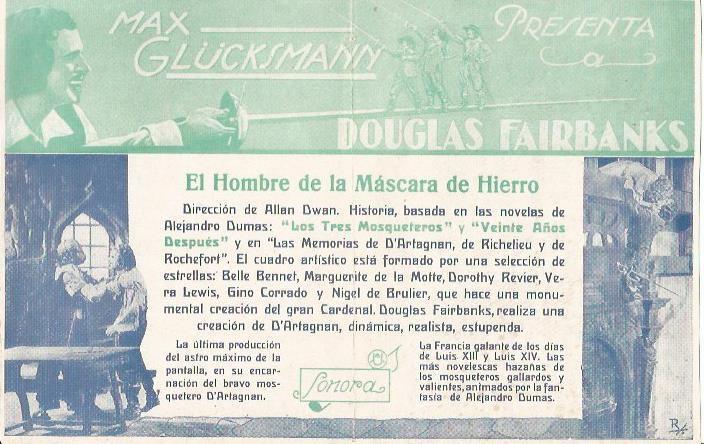 POSTAL A0688: El hombre de la mascara de hierro
