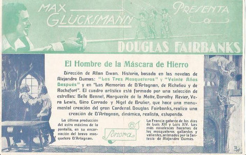 POSTAL A0688: El hombre de la mascara de hierro