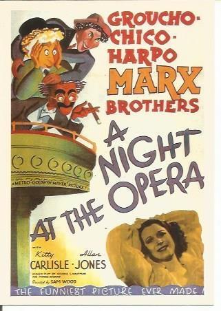 POSTAL A0877: Una noche en la opera. Colección Carteles originales