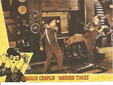 POSTAL A0798: Modern Times. Charles Chaplin