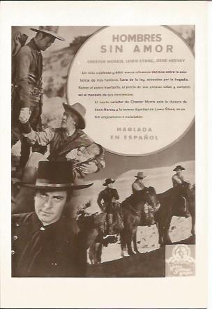 POSTAL A0847: Hombres sin amor