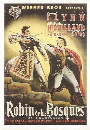 POSTAL A0845: Robin de los Bosques, por Errol Flynn