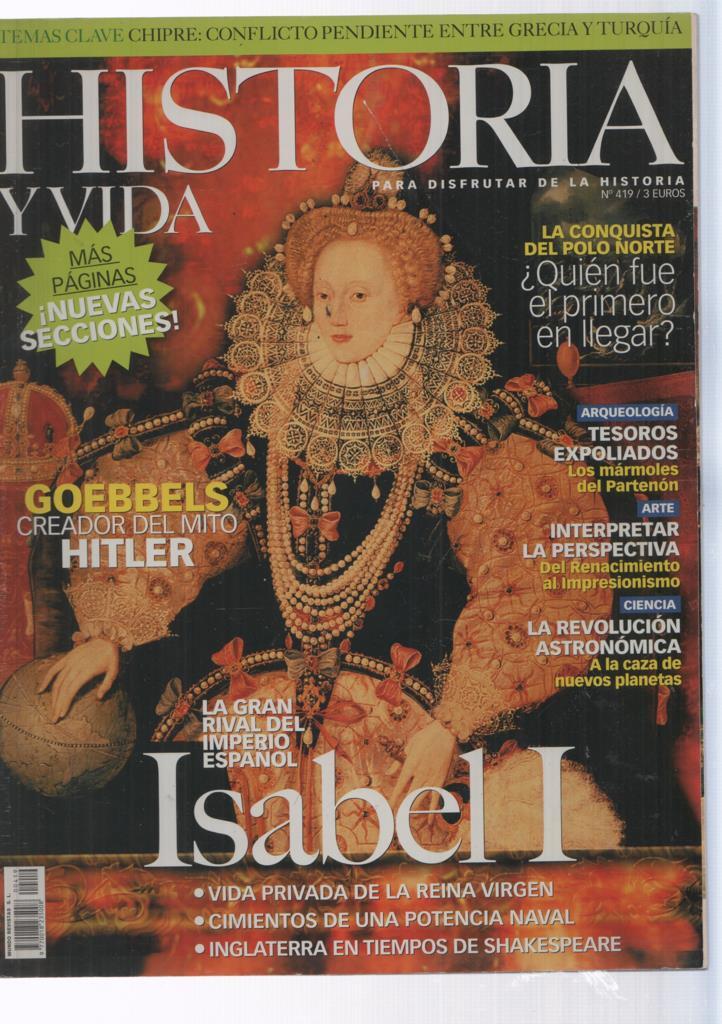Historia y Vida numero 419: Isabel I