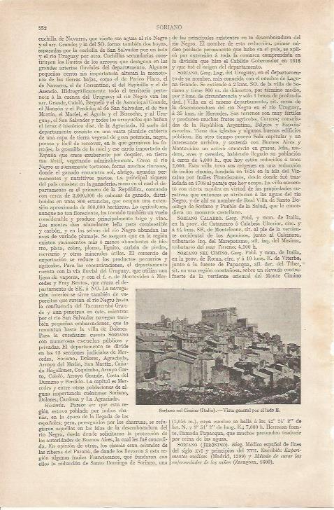LAMINA ESPASA 34205: Vista de Soriano nel Cimino, Italia