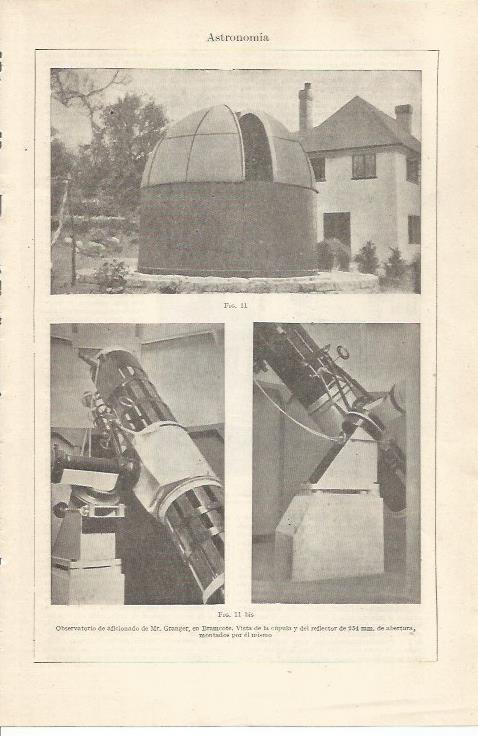 LAMINA ESPASA 34368: Observatorio de Mr Granger, en Bramcote