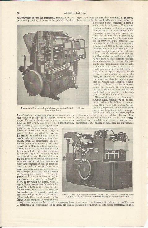 LAMINA ESPASA 34363: Prensa Miehle vertical para artes graficas