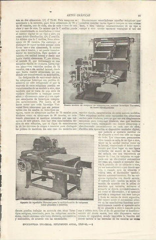 LAMINA ESPASA 34362: Maquina de Composicion sistema Intertipo Universal