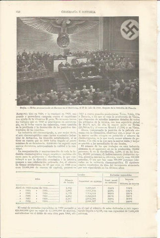 LAMINA ESPASA 34408: Hitler en un discurso del 19 de julio de 1940