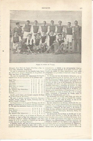 LAMINA ESPASA 34403: Equipo de hockey de Terrassa. Barcelona