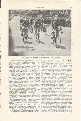 LAMINA ESPASA 34398: Vuelta Ciclista a España 1941
