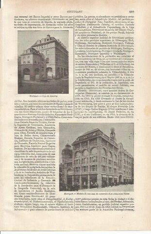 LAMINA ESPASA 34320: Almacenes Tietz en Stuttgart