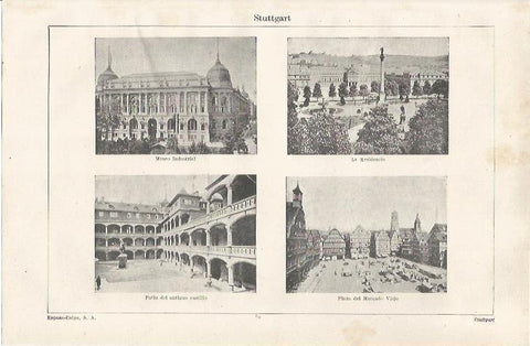 LAMINA ESPASA 34319: Edificios de Stuttgart