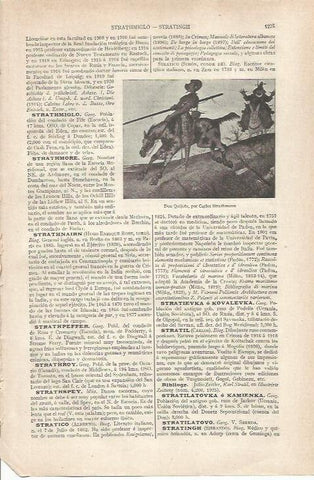LAMINA ESPASA 34303: Don Quijote, por C. Strathmann