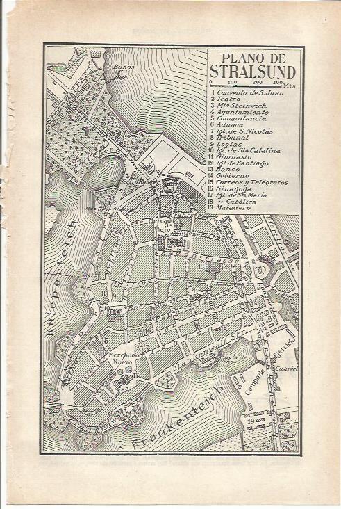 LAMINA ESPASA 34299: Plano de Stralsund