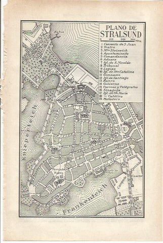 LAMINA ESPASA 34299: Plano de Stralsund