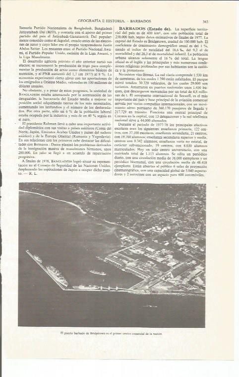 LAMINA ESPASA 34016: Puerto de Bnridgetown