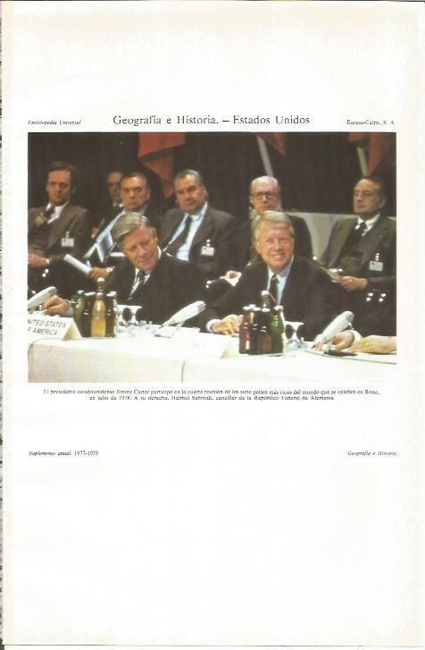 LAMINA ESPASA 34045: Jimmy Carter en la cumbre de Bonn de 1978
