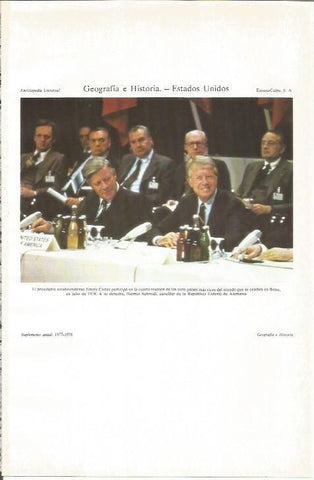 LAMINA ESPASA 34045: Jimmy Carter en la cumbre de Bonn de 1978