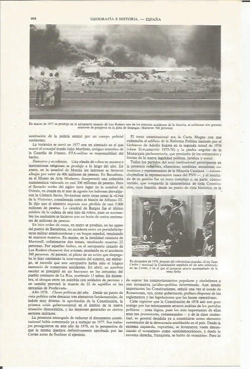 LAMINA ESPASA 34041: Accidente de avion en el aeropuerto Los Rodeos