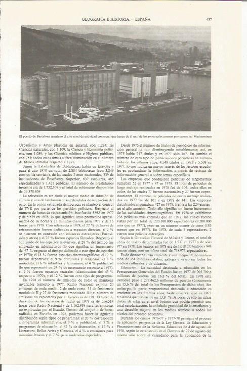 LAMINA ESPASA 34033: Puerto de Barcelona en 1977