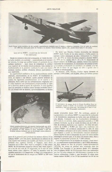 LAMINA ESPASA 33987: Su-24 Fencer, avion sovietico