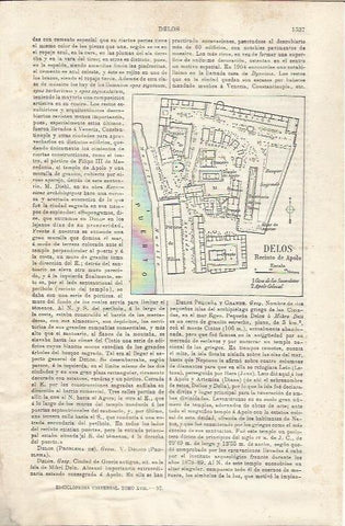 LAMINA ESPASA 33972: Plano del Recinto de Apolo en Delos