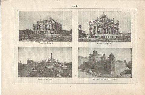LAMINA ESPASA 33970: Edificios de Delhi, India