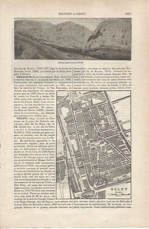 LAMINA ESPASA 33964: Plano de Delft, Holanda