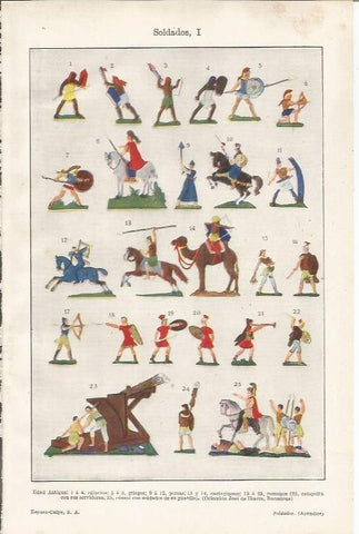 LAMINA ESPASA 34116: Soldados de la Edad Antigua. Colección Jose de Ibarra