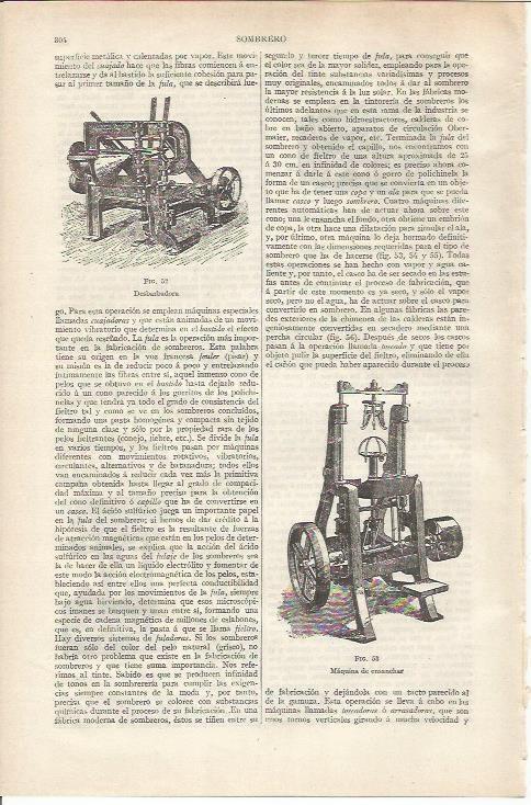 LAMINA ESPASA 34157: Maquina de ensanchar para sombreros