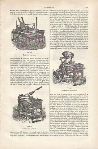 LAMINA ESPASA 34156: Informadoras mecanicas para sombreros