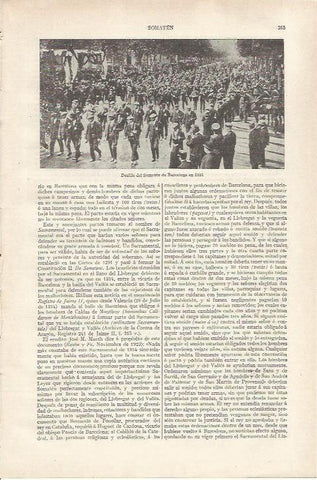 LAMINA ESPASA 34148: Desfile de Somaten en Barcelona en 1921