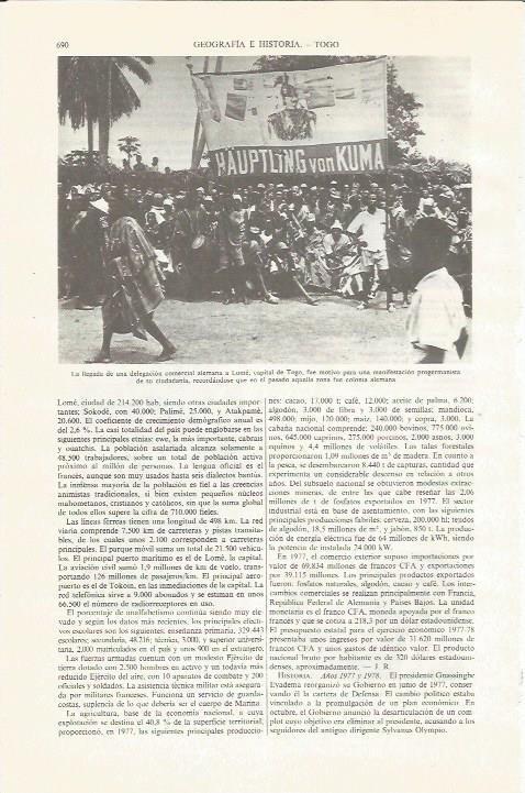 LAMINA ESPASA 34084: Manifestacion en Lome, Togo