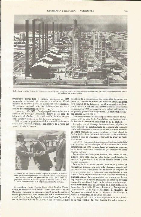 LAMINA ESPASA 34090: Refineria de petroleo de Cardon, Venezuela