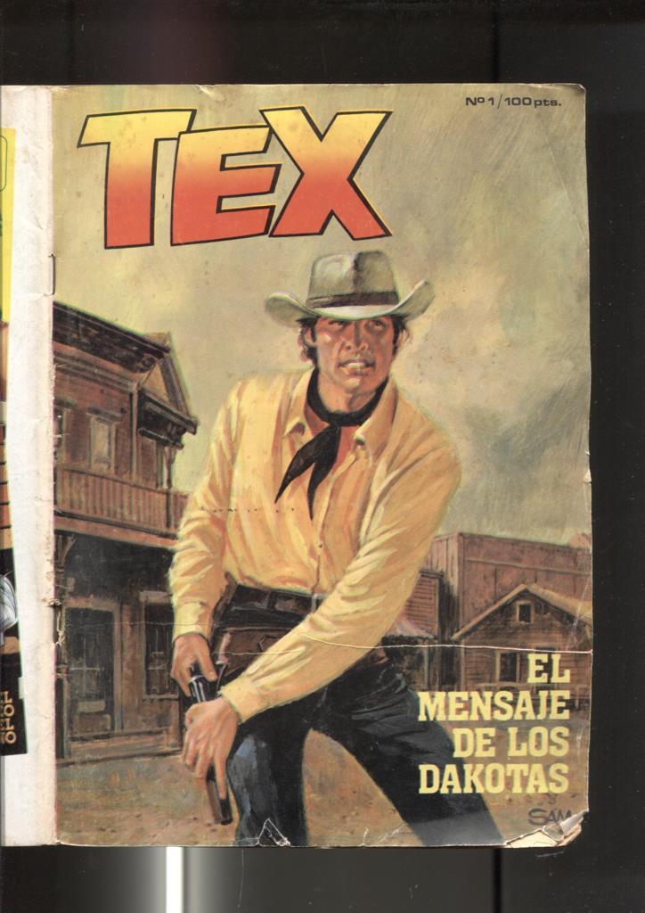 Tex primera serie numero 01: El mensaje de los Dakotas (numerado 1 en interior)