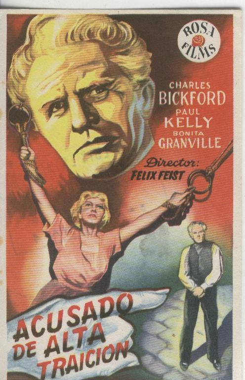 Programas de cine: Acusado de alta traicion