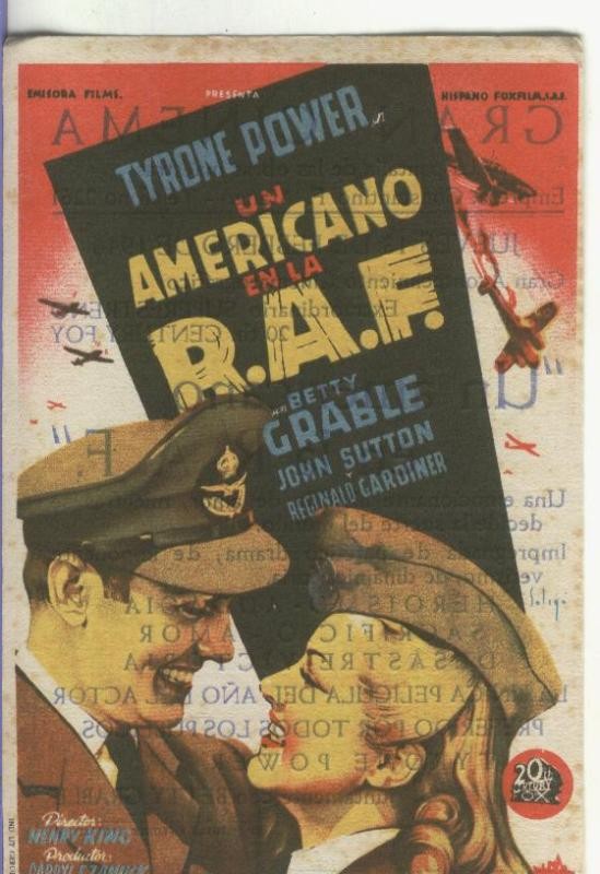 Programas de cine: Un americano en la R.A.F