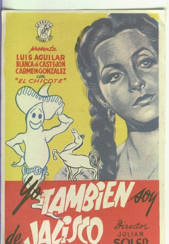 Programas de cine: Yo tambien soy de Jalisco